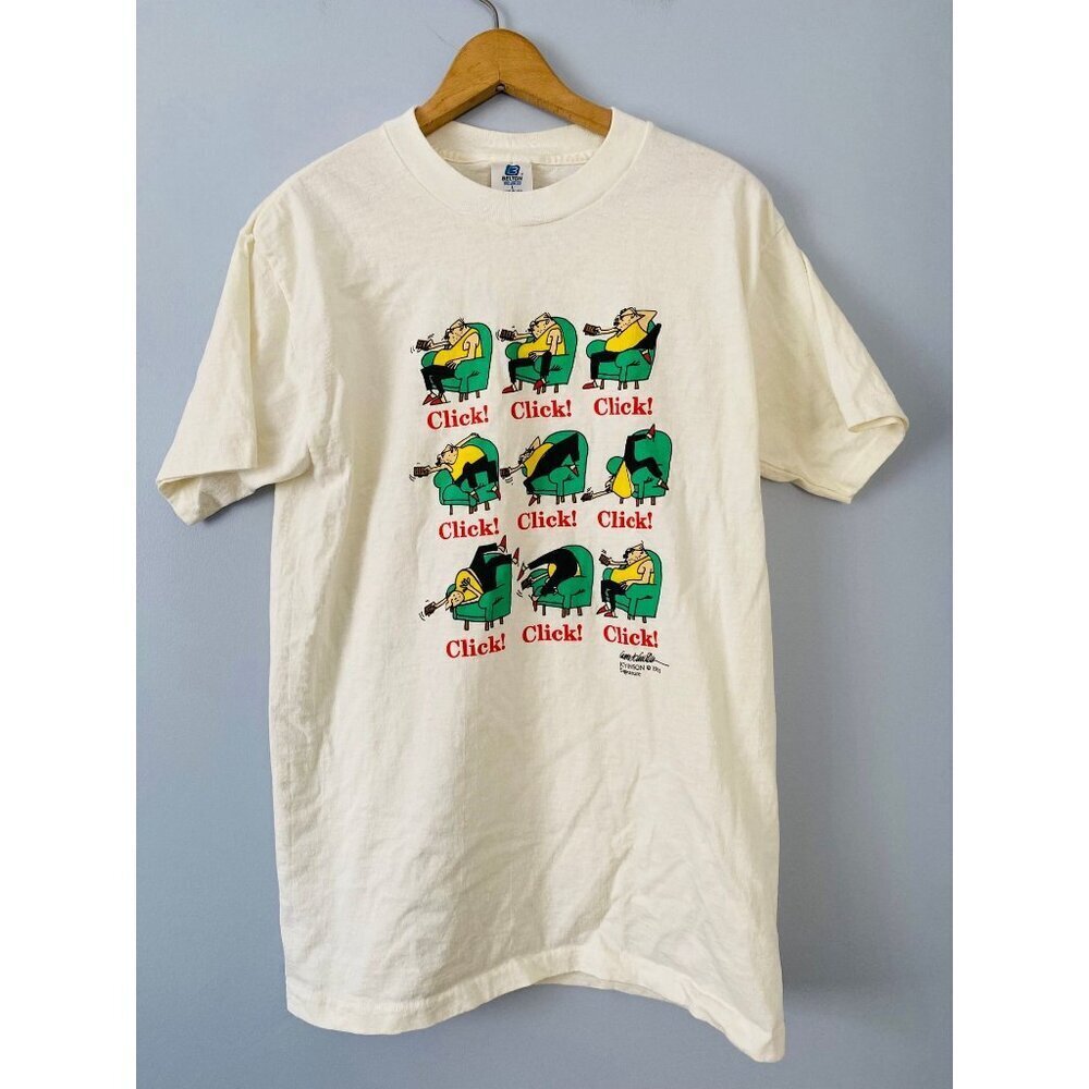 Vintage 1990s Johnson Signature Click Cartoon T-shirt, 1991, Size Large, USA - Picture 6 of 8